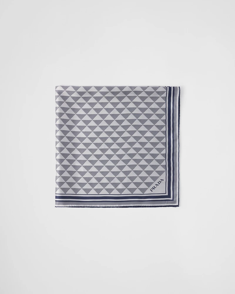 Printed silk scarf 90x90