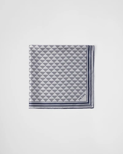 Printed silk scarf 90x90
