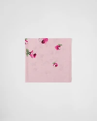 Crepe de chine jacquard scarf 90x90