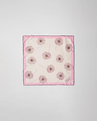 Printed silk twill scarf
