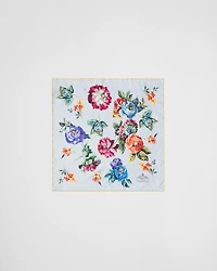 Printed silk twill scarf 55x55