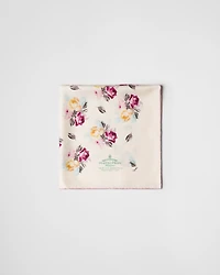 Printed silk twill scarf 55x55