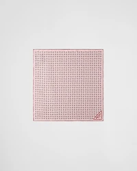Printed silk twill scarf 55x55
