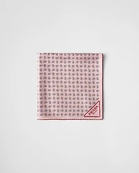 Printed silk twill scarf 55x55
