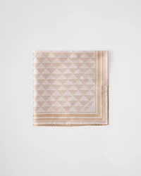 Printed silk scarf 55x55