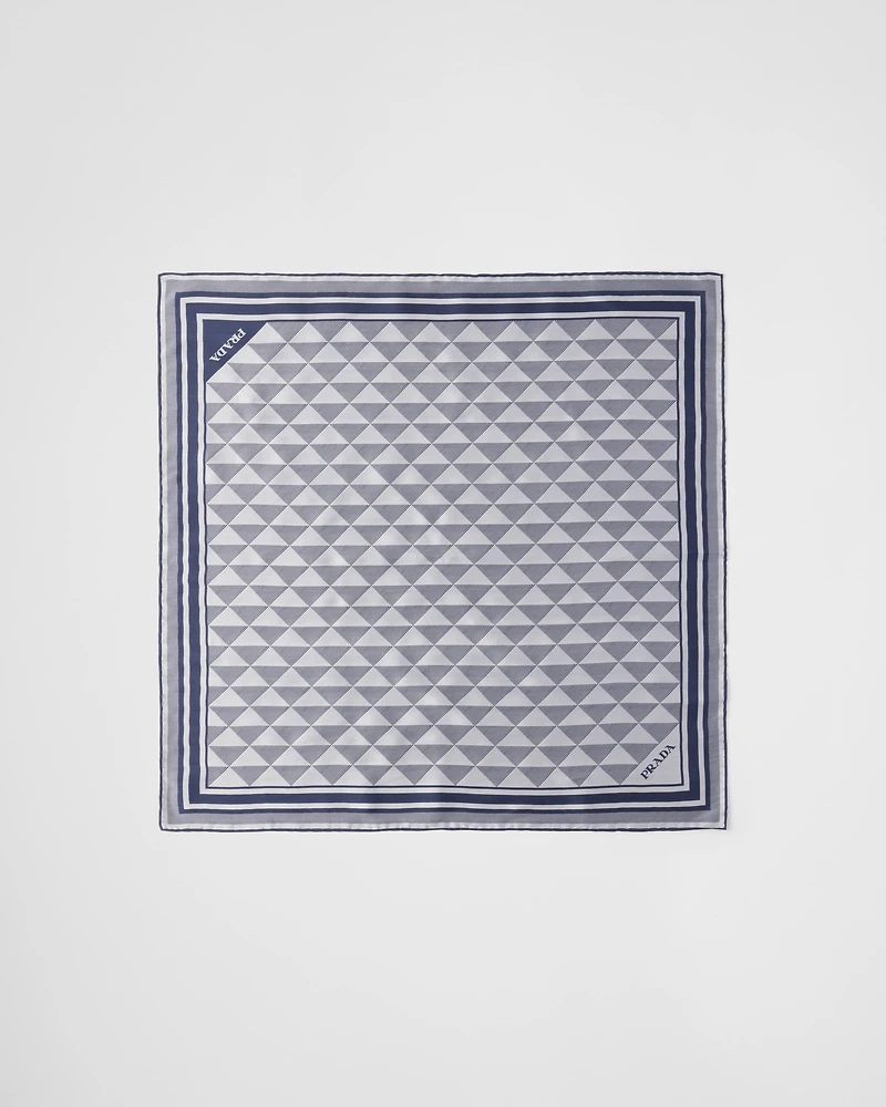 Printed silk scarf 55x55