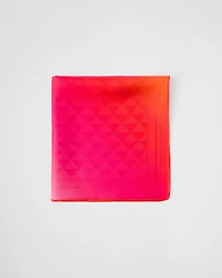 Printed silk twill scarf 55x55