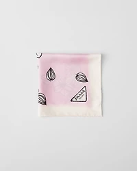 Printed twill scarf 55x55