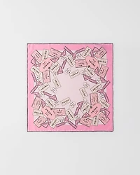 Printed silk twill scarf 55x55