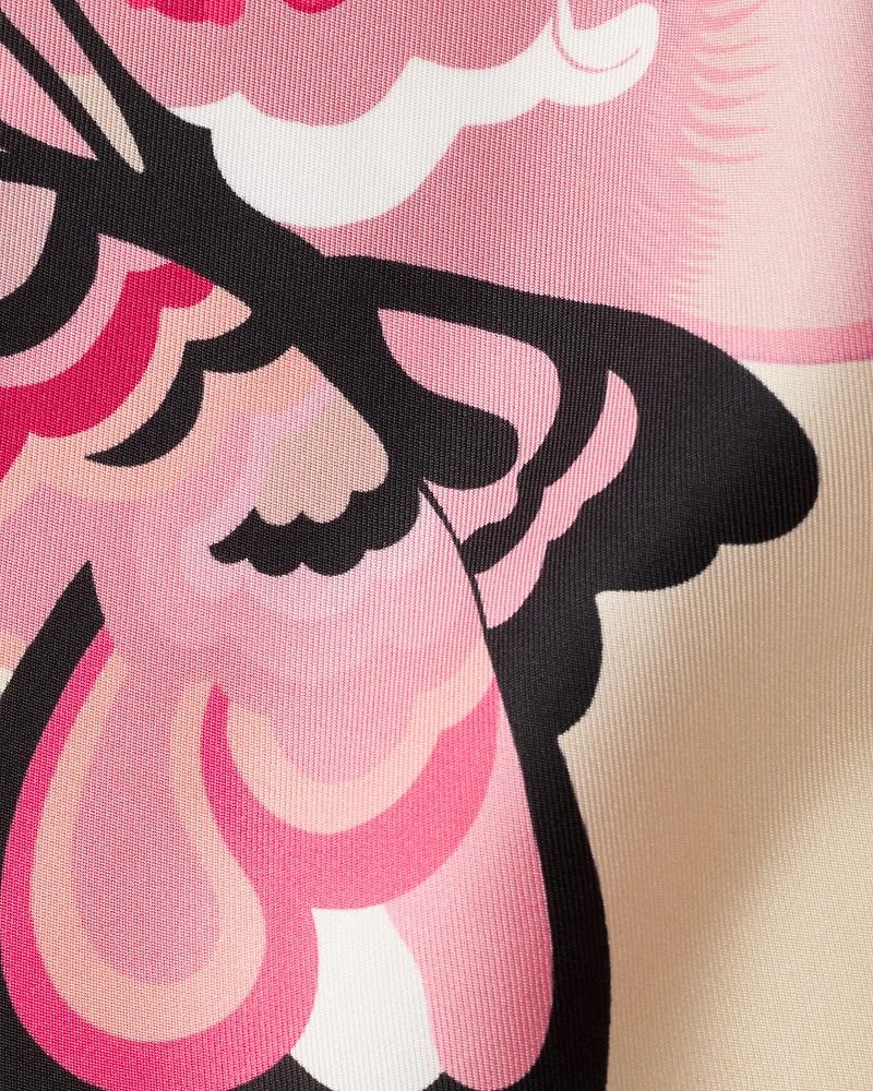 Printed silk twill scarf 55x55
