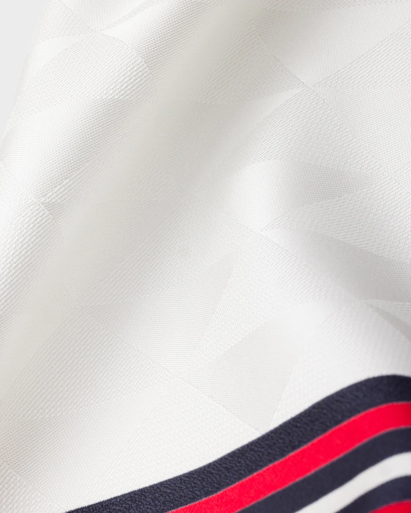 Printed silk twill jacquard scarf 55 x 55 cm