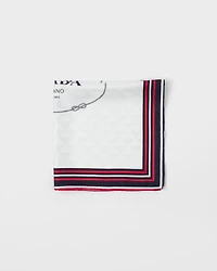 Printed silk twill jacquard scarf 55 x 55 cm
