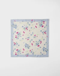 Printed silk twill scarf, 55 X 55 cm