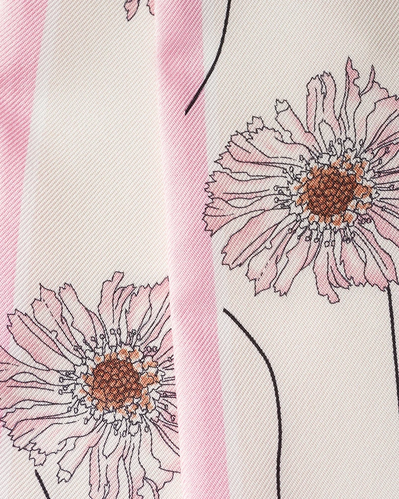 Printed silk twill skinny tie