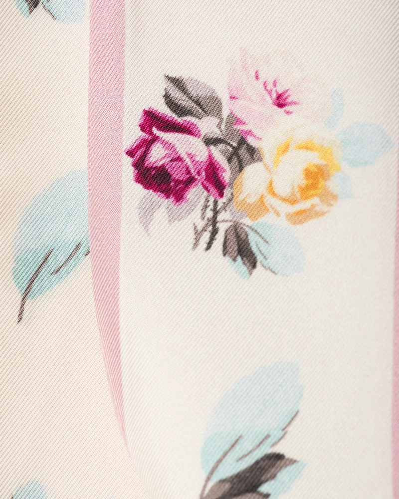 Printed silk twill skinny tie