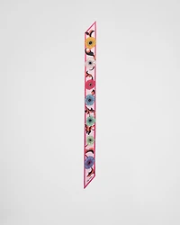 Printed silk twill tie