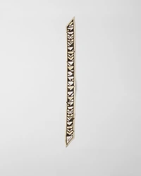 Printed twill skinny scarf
