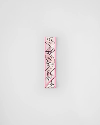 Printed silk twill skinny scarf
