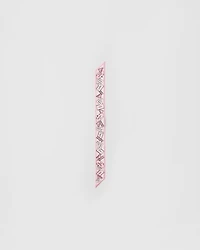 Printed silk twill skinny scarf