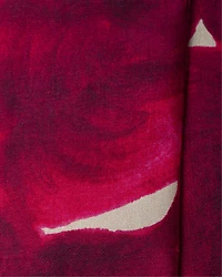 Printed silk shantung skinny scarf
