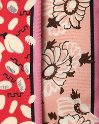 Printed silk twill skinny scarf