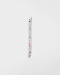 Printed silk twill skinny scarf