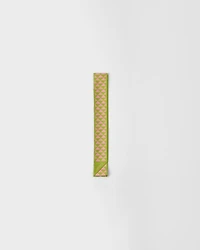 Printed silk twill skinny scarf