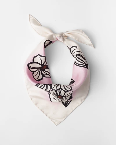 Printed twill scarf
