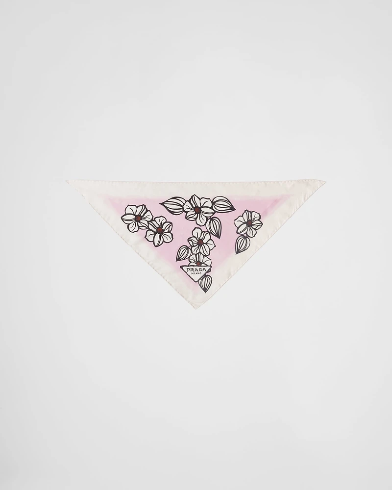 Printed twill scarf