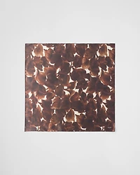 Printed silk shantung scarf 65x65