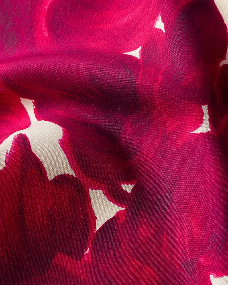 Printed silk shantung scarf 65x65