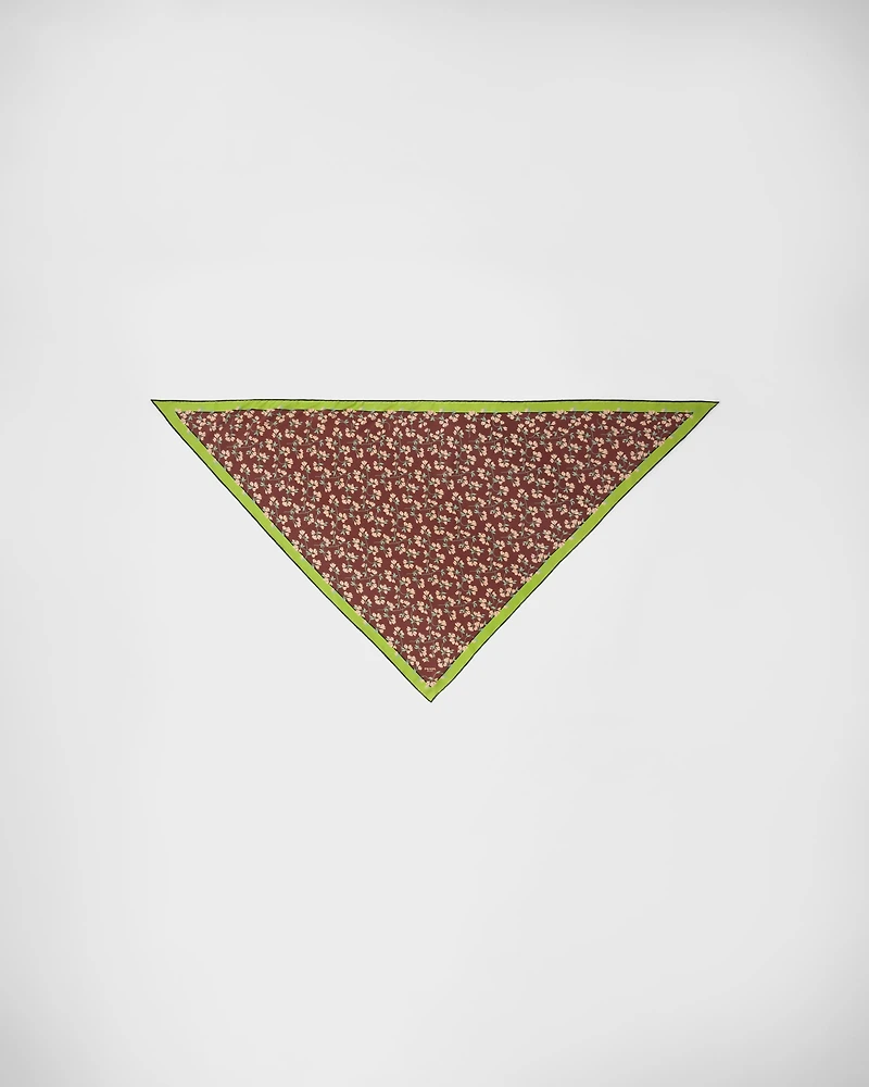 Printed silk twill scarf