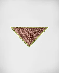 Printed silk twill scarf