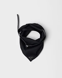 Re-Nylon and leather scarf