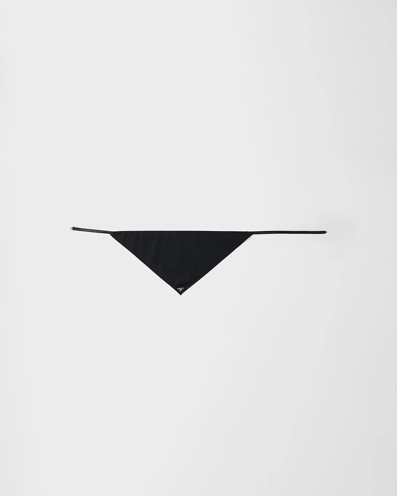 Re-Nylon and leather scarf