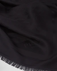 Symbole silk and wool jacquard shawl
