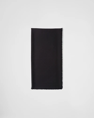 Symbole silk and wool jacquard shawl