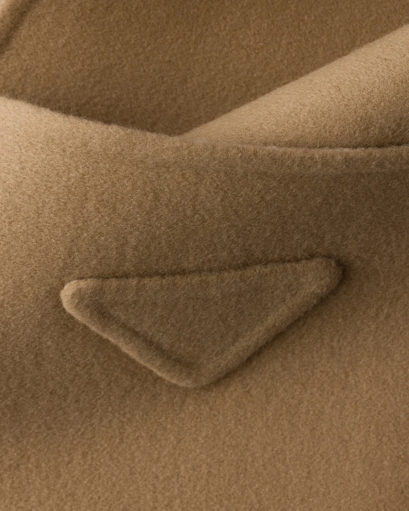 Double wool hooded scarf