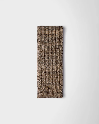Mélange wool and cashmere scarf