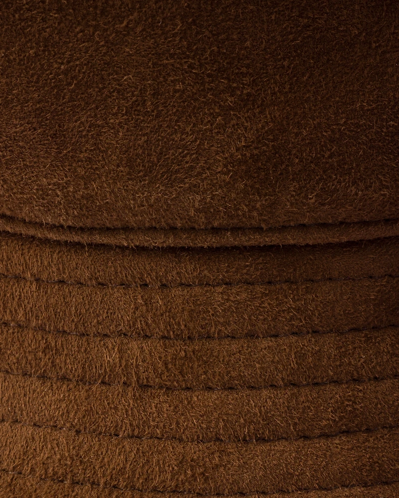 Suede bucket hat