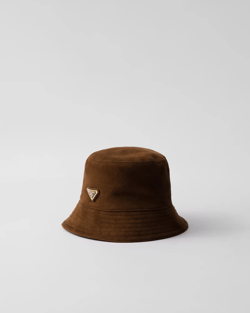 Suede bucket hat