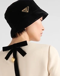 Velvet bucket hat