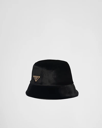 Velvet bucket hat