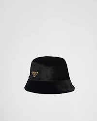 Velvet bucket hat