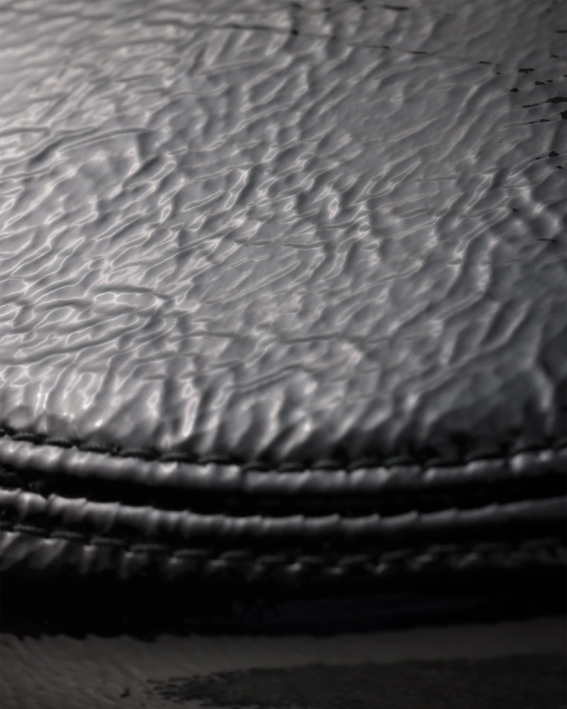 Naplak patent leather bucket hat