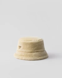 Shearling bucket hat