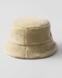 Shearling bucket hat