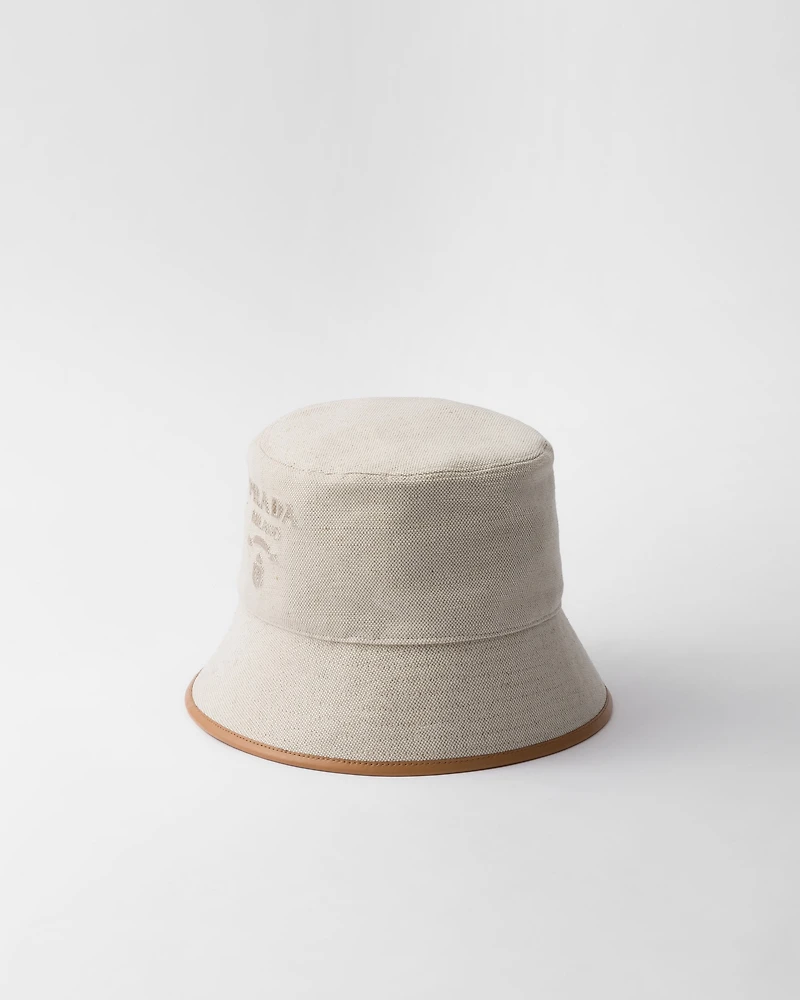 Linen blend bucket hat