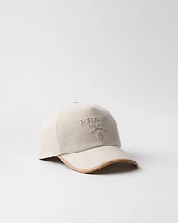 Linen blend baseball cap