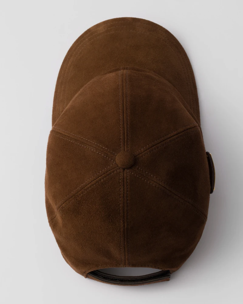 Suede baseball cap